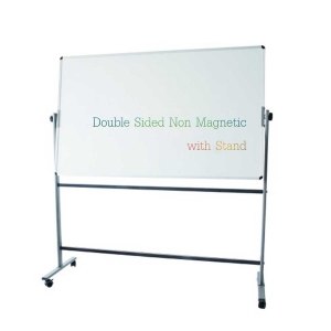 4 FEET WITH STAND DOUBLE SIDED NON MAGNETIC WHITE BOARD  / ORDNB 4FS